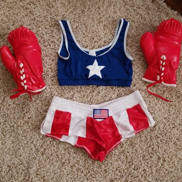 LA Ladies Sexy Boxer Complete Costume Team USA